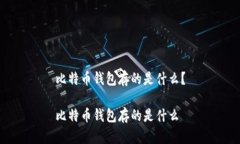 比特币钱包存的是什么?比特币钱包存的是什么